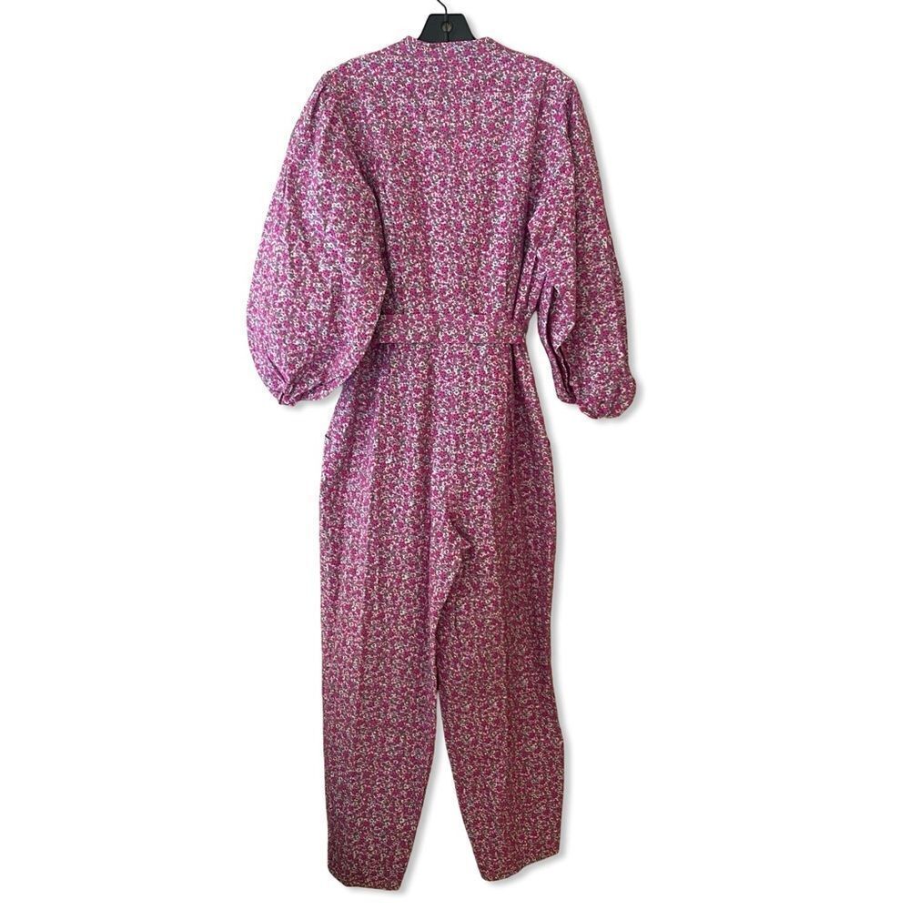 Maje Pink Floral Jumpsuit eyelet cotton one piece $565 NWT 42 XL - Picture 9 of 13